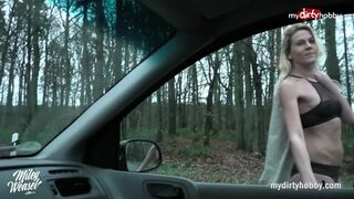 Chaud voiture baise avec blonde adolescent fille
