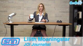 Sur la télévision en direct, elle monte sa blonde communication sex machine à plaisir sans fin