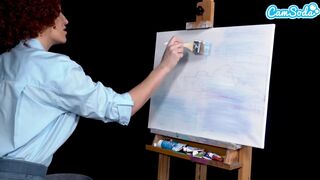 Ryan Keely bob ross cosplay est devenu sauvage au moment de la peinture