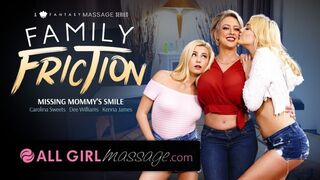 Lesbienne belle-filles masser les gros seins d'une maman maman !