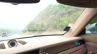 Plage date Nicole Luva avec adolescente fille et voiture chaude pipe pov