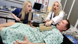 Médecin sexy et assistante Haley Spades et Missa Mars sont utilisés gratuitement par le patient qui sort du cor - freeuse Milf