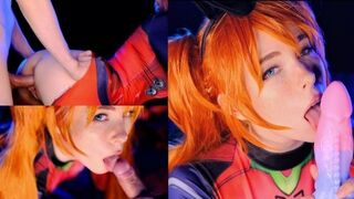 Chaud fille Asuka Langley: pipe visqueuse et chatte remplissage - Mollyredwolf
