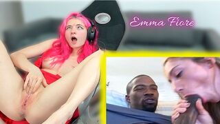 Tiptokos Emma Fiore a été choquée par le porno noir-blanc chaud
