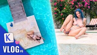 Vous avez juste besoin de profiter du jeu xl près de la piscine - Français poilu vlog