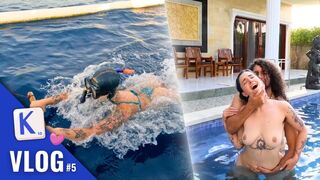 Piscine fête baise - baise dure dans l'eau style français