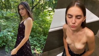 Foresterie se termine avec un adolescent séduisant avec un éclaboussure au visage