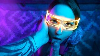 Cyberpunk succion aventure avec une petite chatte