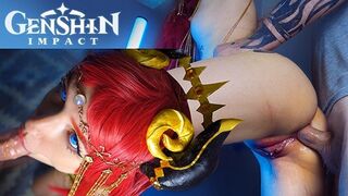 Danseuse orientale nilou cul dur baise sa queue - genshin jeu d'impact