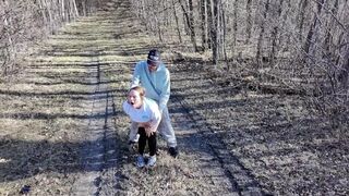 Randonnée avec drone et douche sale après