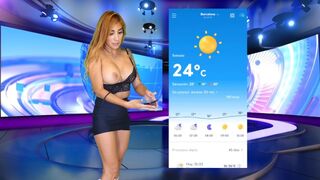 Nouvelle météo fille avec des problèmes de garde-robe - Partie 1