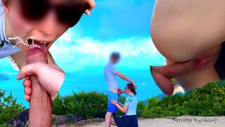 Aller au sommet - pris dans une baise extérieure risquée