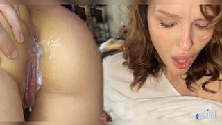 mauvais trou ! la femme prend le spray dans son trou du cul