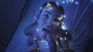Les lumières de Noël sont sauvages baise une belle fille en forme