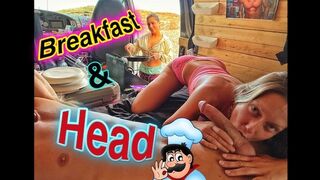Petit déjeuner pipe et sauvage triple au camping