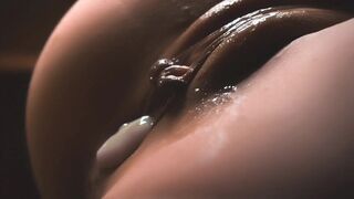 Fuck doux et énorme intestin se rapprocher