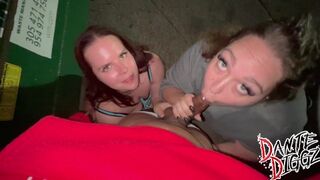 Double pipe dans l'allée de Miami avec Katja miyatovich et rubis labelle