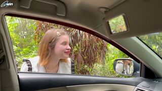 Hippie nymphomaniaque auto-stoppeur fille avec grande bite