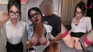 Je trompe mon mari avec un mec que je connais d'un club, et je le laisse entrer dans ma chatte, "Désolé, chérie."