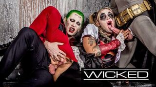 Wicked: L'aventure sauvage de Harley Quinn avec Joker et Batman dans un trio chaud