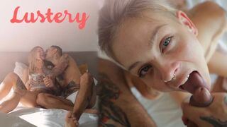 Blonde amateur beauté séduisante pipe en pov