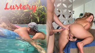 Le cul amateur blonde de Buxom est baisé après la natation