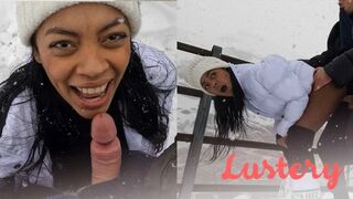 Sofi Vega neige baise dans la neige - sexe latin chaud